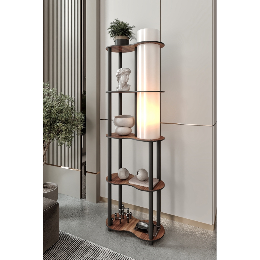 NOTO Vloerlamp met Planken 1xE27/40W/230V bruin/zwart