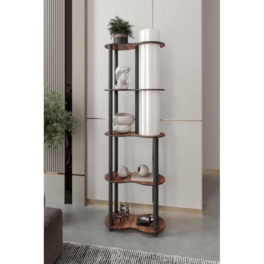 NOTO Vloerlamp met Planken 1xE27/40W/230V bruin/zwart