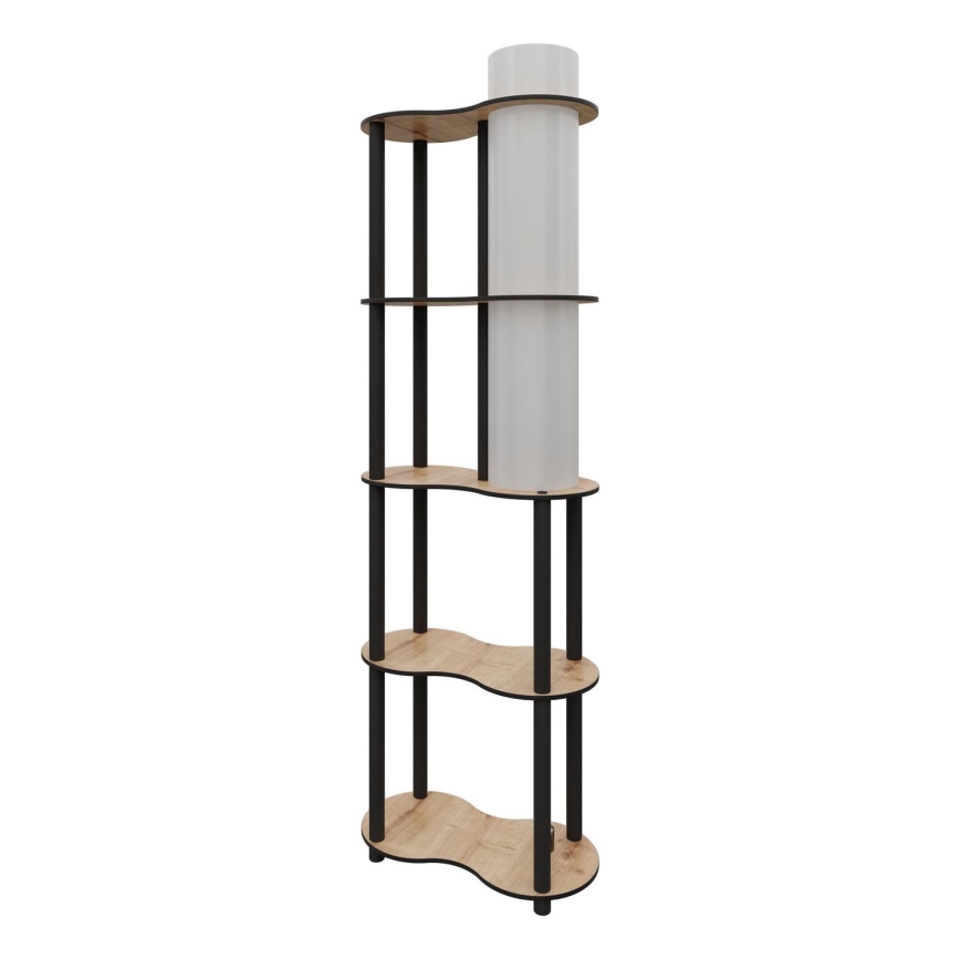 NOTO Vloerlamp met Plankjes 1xE27/40W/230V Beige/Zwart