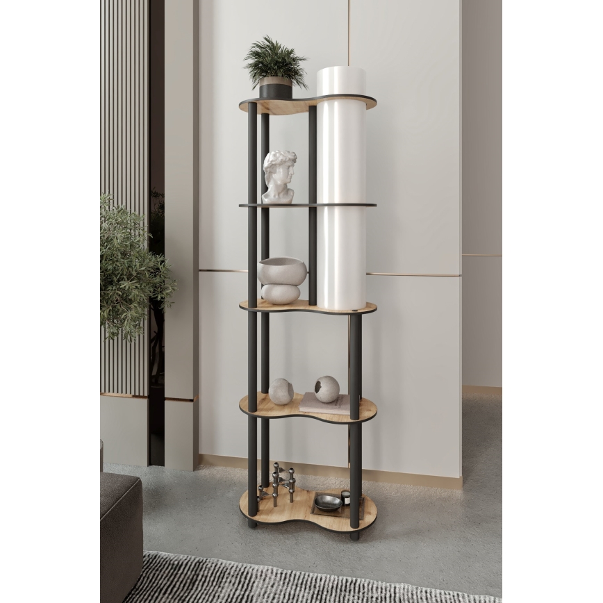 NOTO Vloerlamp met Plankjes 1xE27/40W/230V Beige/Zwart