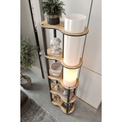 NOTO Vloerlamp met Plankjes 1xE27/40W/230V Beige/Zwart