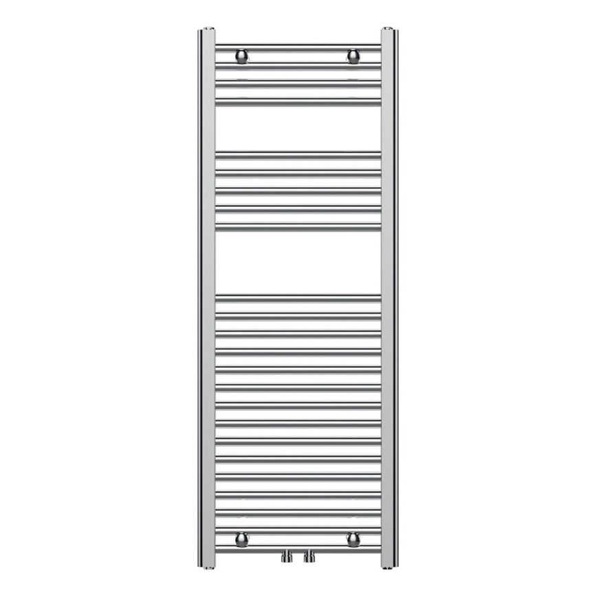 Novaservis - Badkamer handdoekradiator 318W/230V 120x45 cm glanzend chroom recht