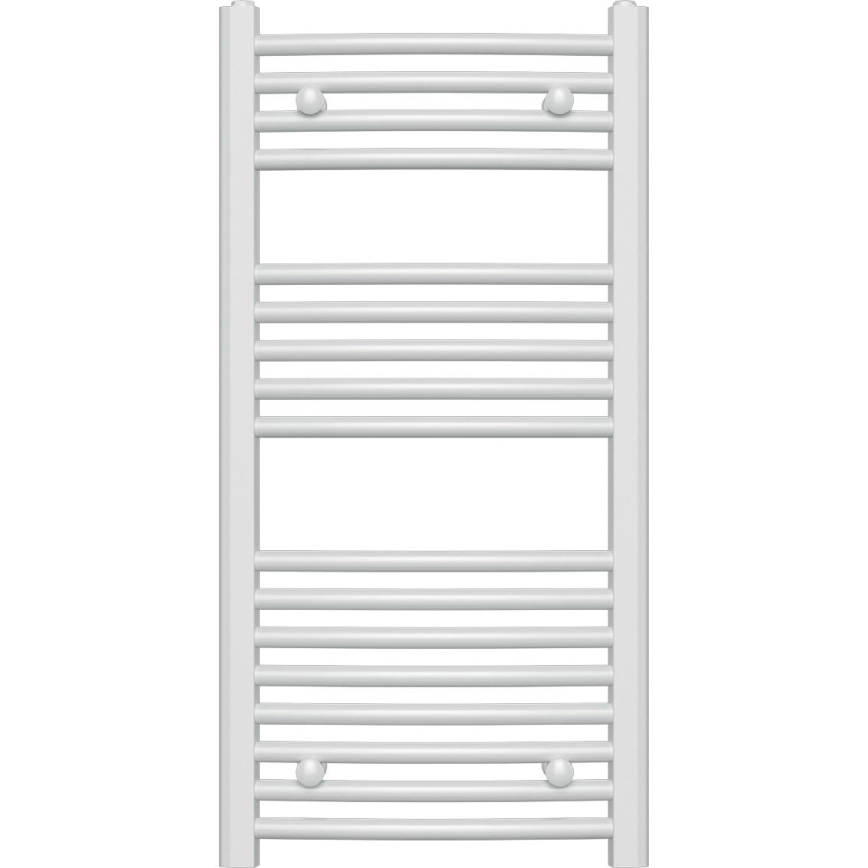 Novaservis - Badkamer handdoekradiator 365W/230V 90x45 cm, afgerond, wit