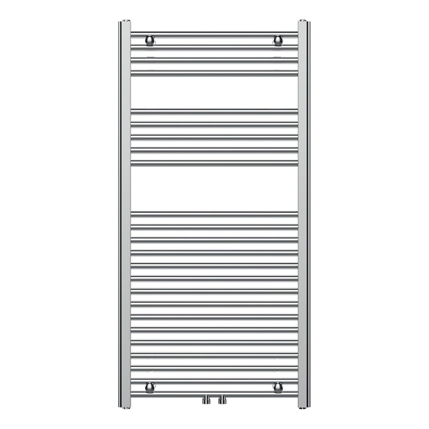 Novaservis - Badkamer handdoekradiator 423W/230V 120x60 cm glanzend chroom recht