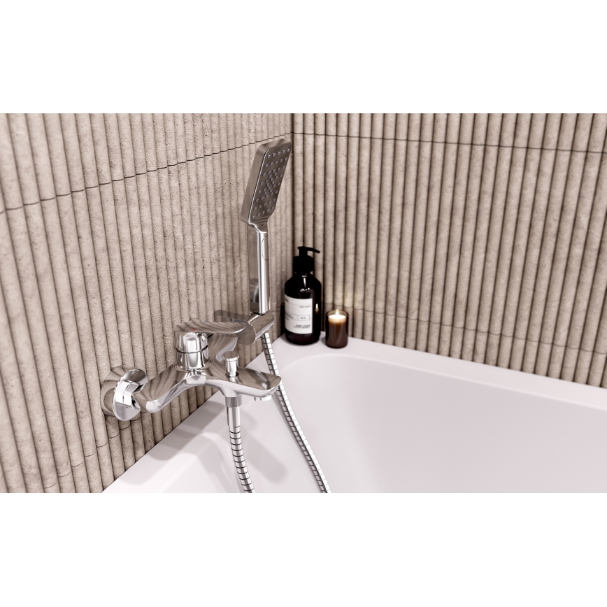 Novaservis - Badset METALIA met badkraan, glanzend chroom