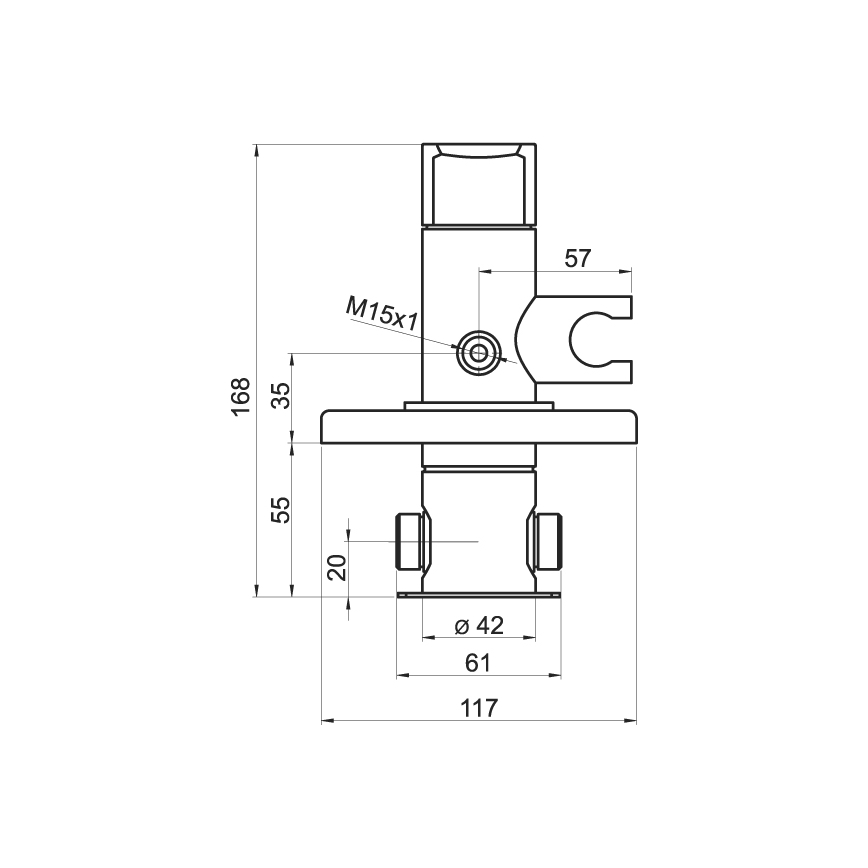 Novaservis-Bidet kraan met sproeier voor verborgen installatie METALIA glanzend chroom