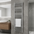 Novaservis - Handdoekradiator (laddermodel) 423W/230V 160x45 cm glanzend chroom recht