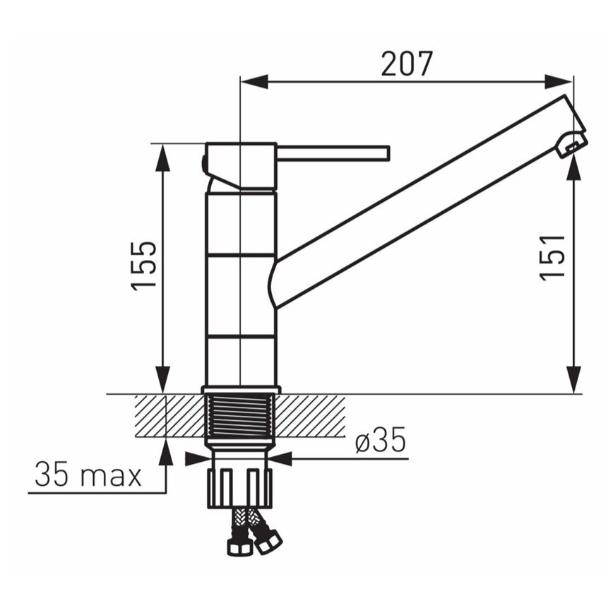 Novaservis - Keukenkraan FIESTA glanzend chroom