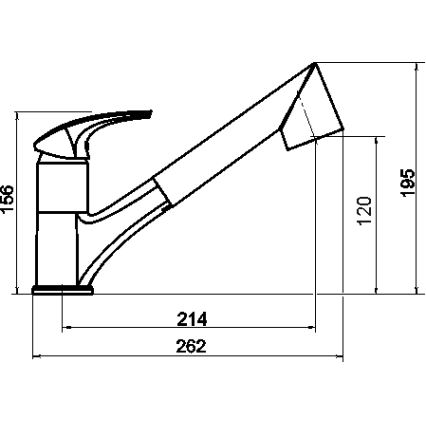 Novaservis - Keukenkraan METALIA met uittrekbare sproeikop, glanzend chroom