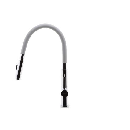 Novaservis - Kraan voor gootsteen met flexibele arm glanzend chroom/grijs