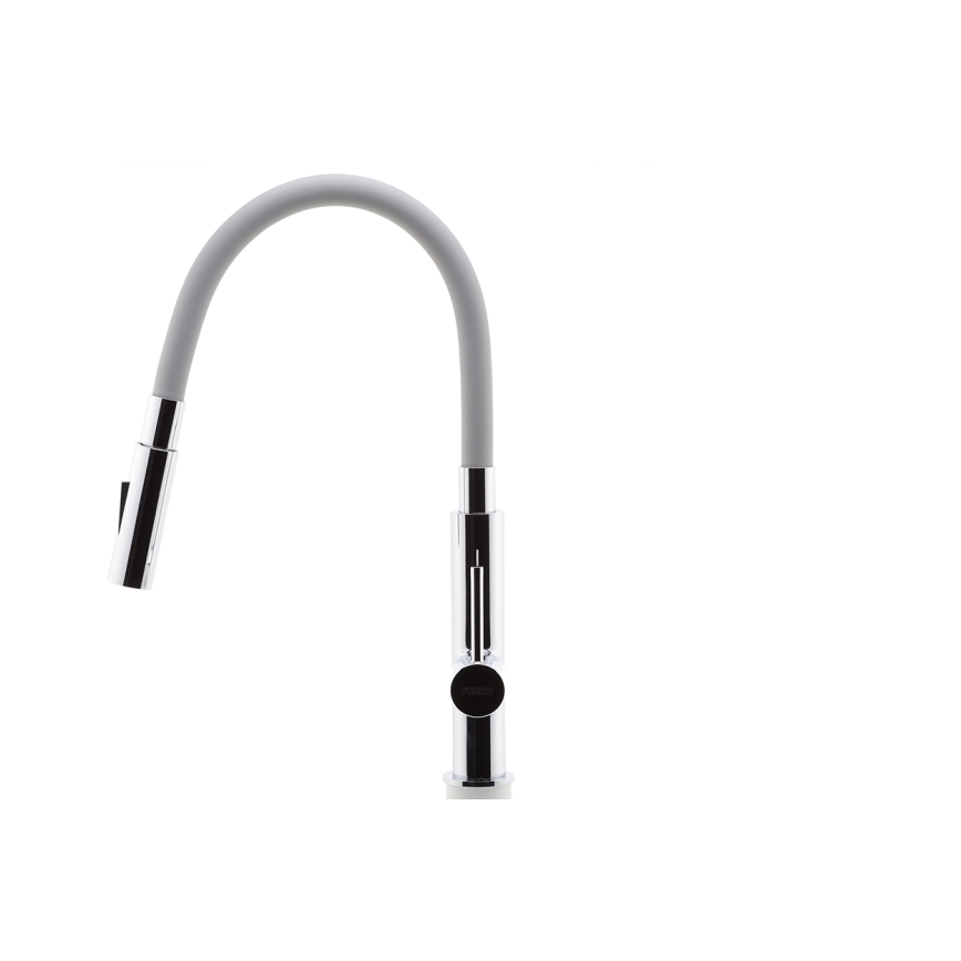 Novaservis - Kraan voor gootsteen met flexibele arm glanzend chroom/grijs