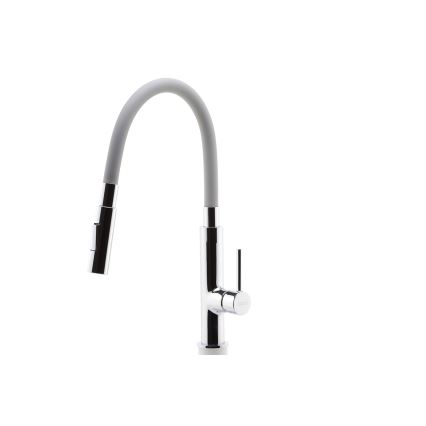 Novaservis - Kraan voor gootsteen met flexibele arm glanzend chroom/grijs