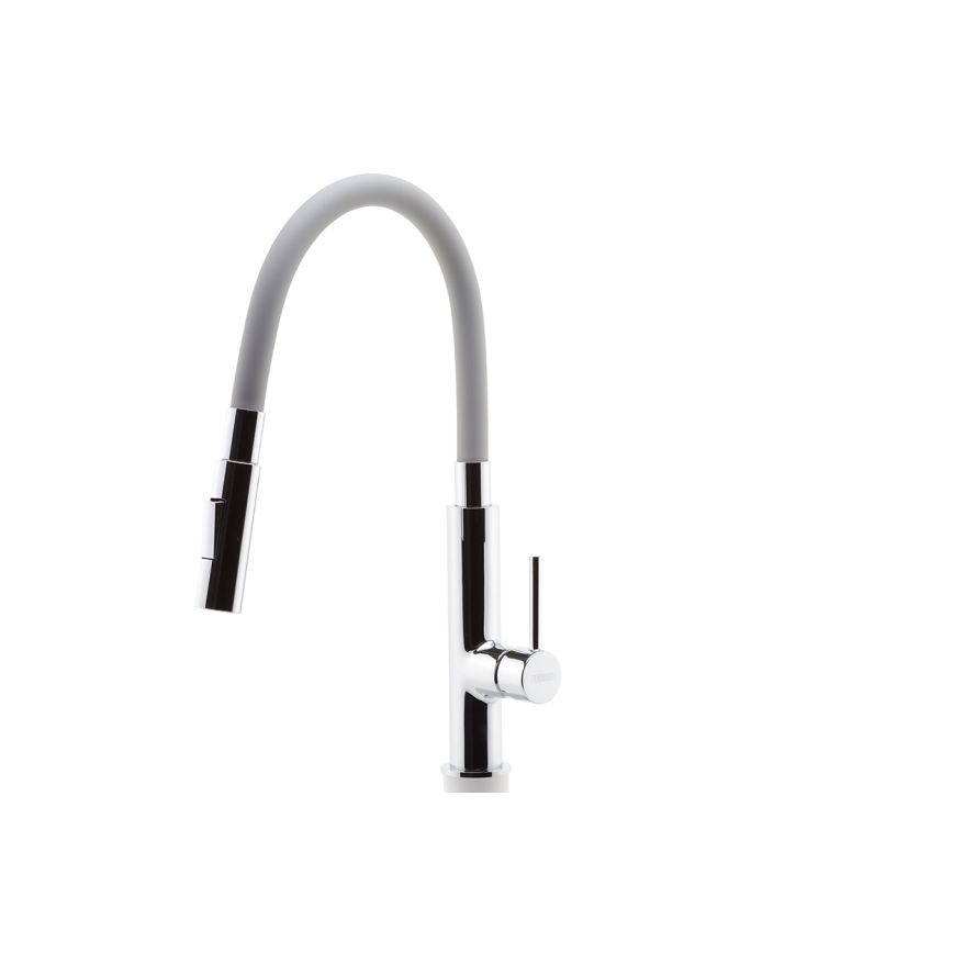 Novaservis - Kraan voor gootsteen met flexibele arm glanzend chroom/grijs