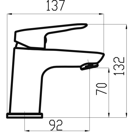 Novaservis - Kraan voor wastafel METALIA 13,2 cm glanzend chroom