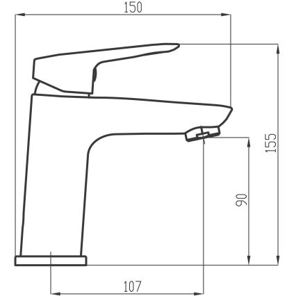 Novaservis - Kraan voor wastafel METALIA 15,5 cm glanzend chroom