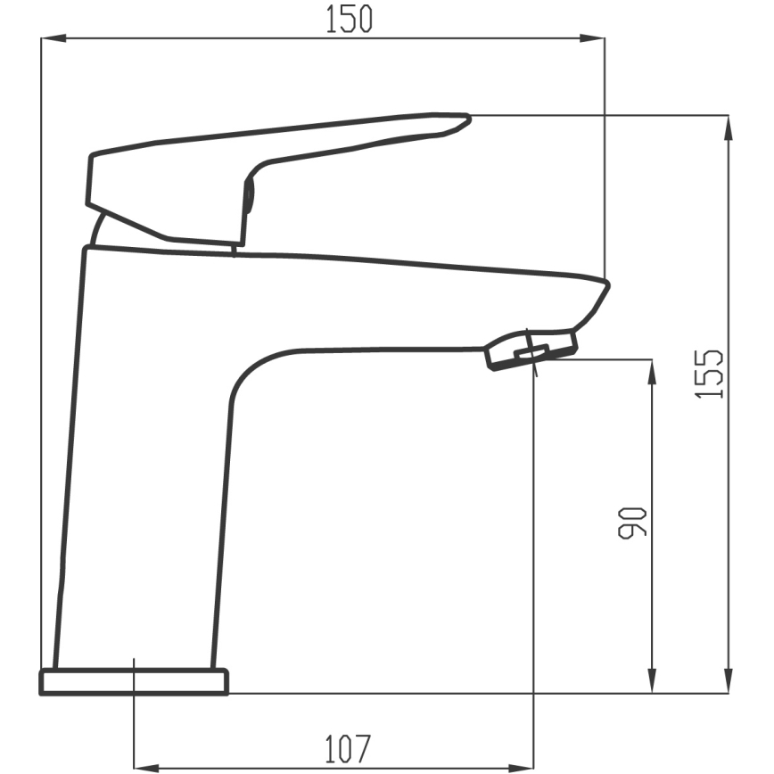 Novaservis - Kraan voor wastafel METALIA 15,5 cm glanzend chroom