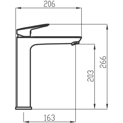 Novaservis - Kraan voor wastafel METALIA 26,6 cm glanzend chroom