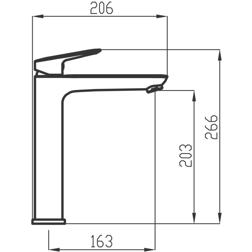 Novaservis - Kraan voor wastafel METALIA 26,6 cm glanzend chroom