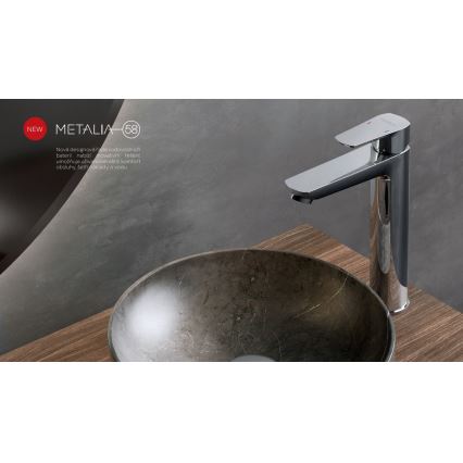 Novaservis - Kraan voor wastafel METALIA ECO 25,7 cm glanzend chroom