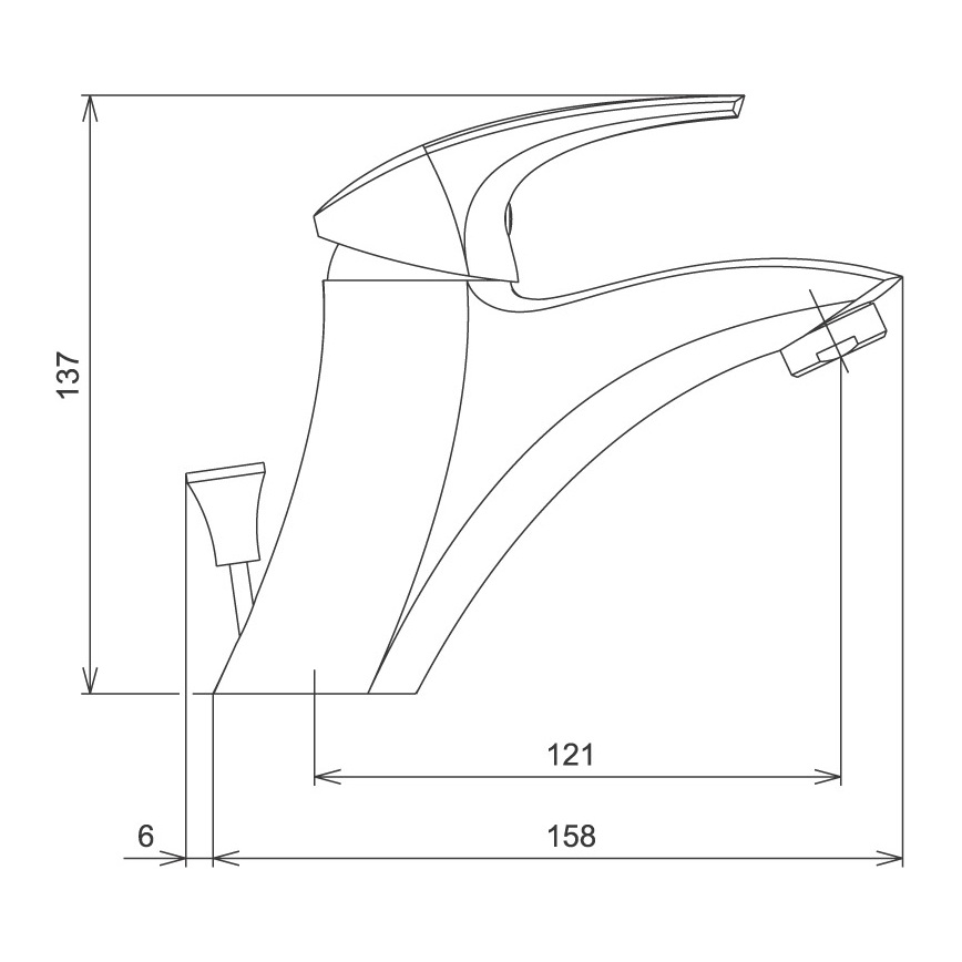 Novaservis - Wastafelkraan METALIA wit