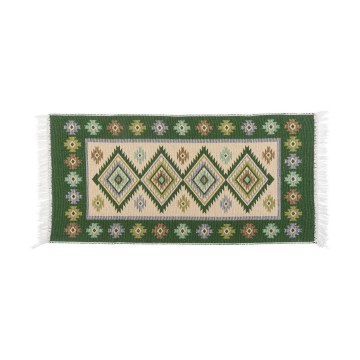 Omkeerbaar oosters kleed KILIM 80x150 cm groen/beige