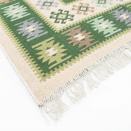 Omkeerbaar oosters kleed KILIM 80x150 cm groen/beige