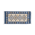 Omkeerbaar oosters vloerkleed KILIM 80x150 cm blauw/beige