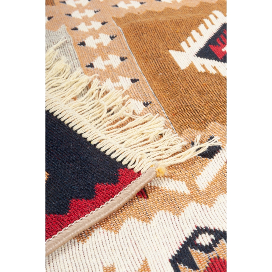 Omkeerbaar oriëntaals vloerkleed KILIM GOLD 60x120 cm, veelkleurig