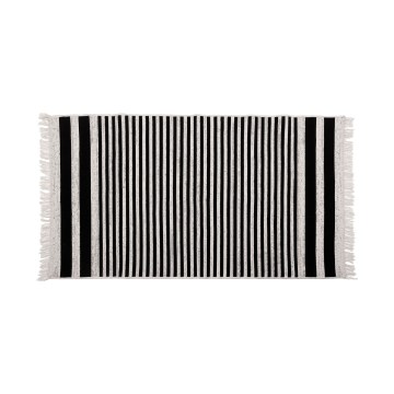 Omkeerbaar vloerkleed KILIM GOLD 60x120 cm zwart/wit