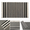 Omkeerbaar vloerkleed KILIM GOLD 80x150 cm zwart/wit