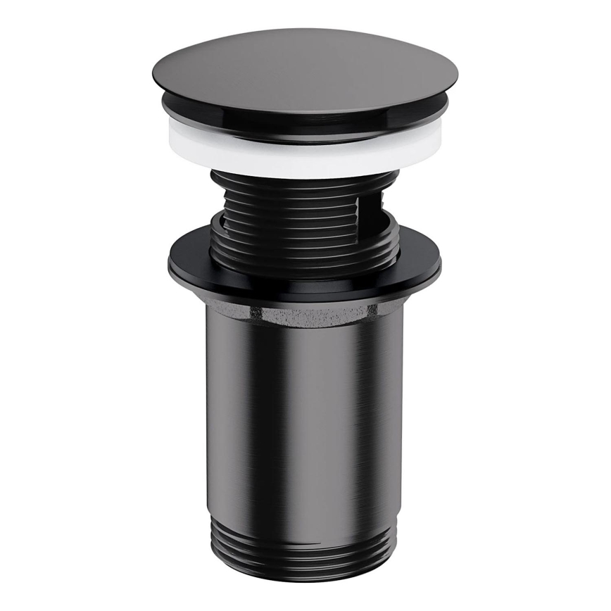 OMNIRES A706AT - Click-Clack wastafelafvoer pr. 6,6 cm geborsteld antraciet