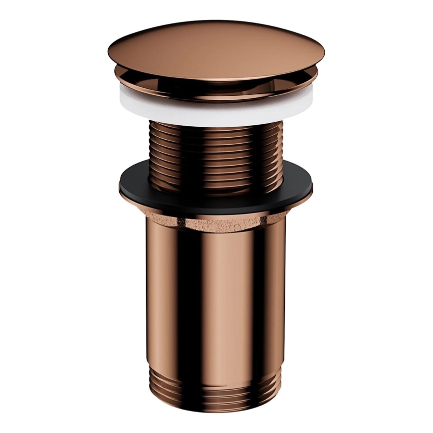 OMNIRES A716CP - Click-clack wastafelkraanuitloop pr. 6,6 cm glanzend koper