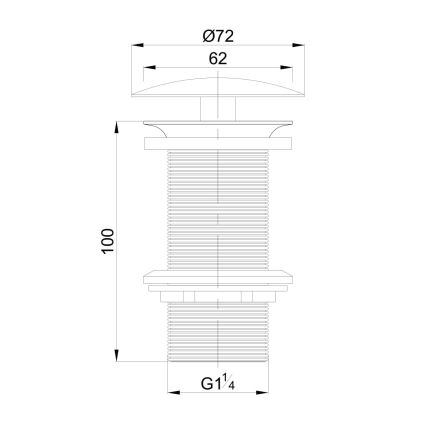 OMNIRES A82CR - Wastafel afva DRAIN diameter 7,2 cm glanzend chroom