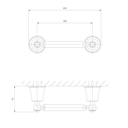 OMNIRES AL53510CR - Toiletpapierhouder ART LINE glanzend chroom