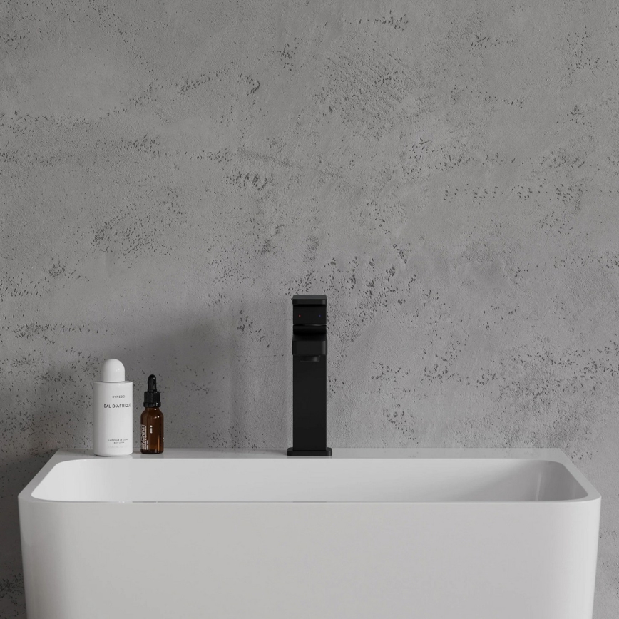 OMNIRES BA7810BL - Wastafelmengkraan BARETTI 17 cm mat zwart