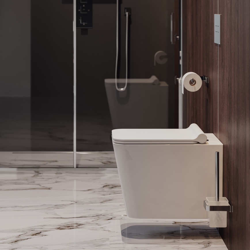 OMNIRES BOSTONMWBP - Wandcloset met SoftClose-toiletbril BOSTON keramiek/glanzend wit