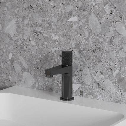 OMNIRES CT8010AT - Wastafelmengkraan CONTOUR 16,6 cm geborsteld antraciet