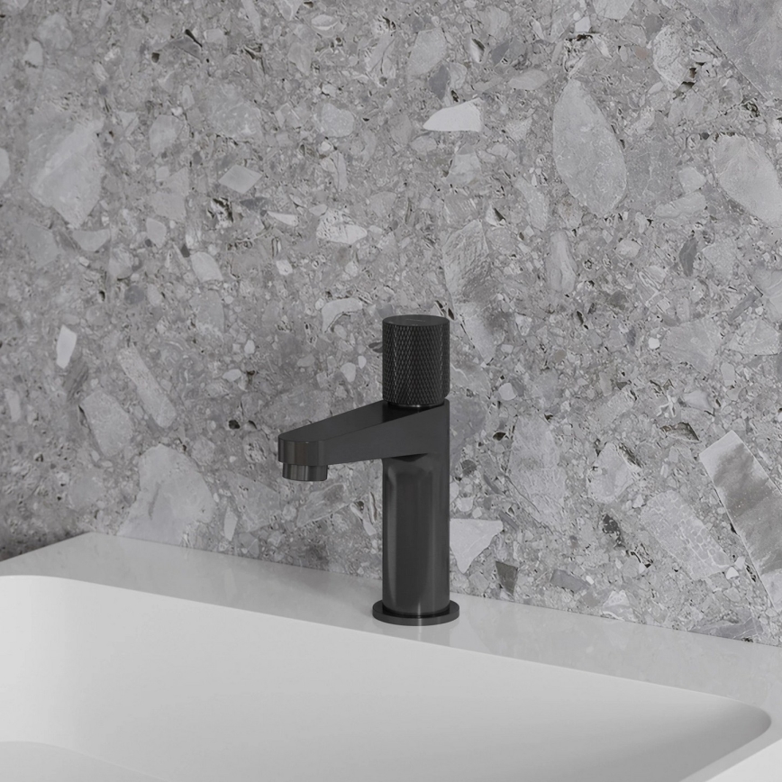 OMNIRES CT8010AT - Wastafelmengkraan CONTOUR 16,6 cm geborsteld antraciet