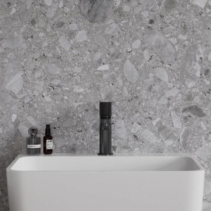 OMNIRES CT8010AT - Wastafelmengkraan CONTOUR 16,6 cm geborsteld antraciet