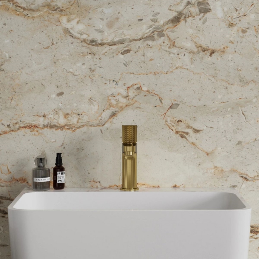 OMNIRES CT8010GLB - Kraan voor wastafel CONTOUR 16,6 cm Grond goud