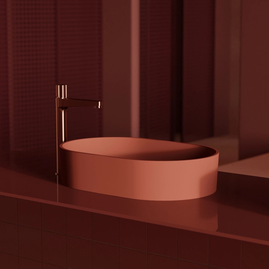 OMNIRES CT8012CPB - Wastafelkraan CONTOUR 31,2 cm, geborsteld koper