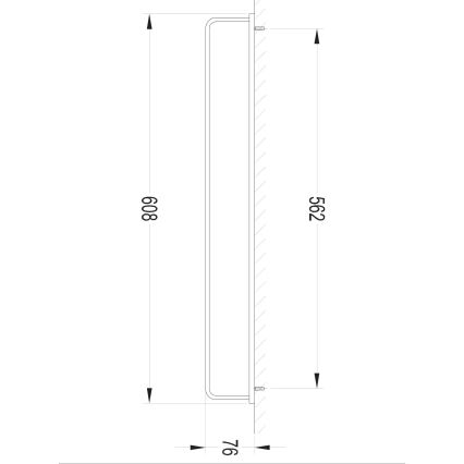 OMNIRES DA70216BL - Wandhanddoekhouder DARLING 61 cm mat zwart