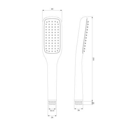 OMNIRES HUDSONX-PCR - Doucheset HUDSONX glanzend chroom
