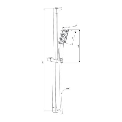 OMNIRES JIMJIM-SBL - Douche set JIMJIM mat zwart