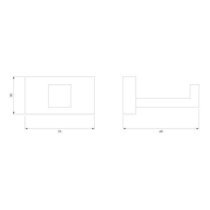 OMNIRES LU30110CR - Muurhaak LUGANO glanzend chroom