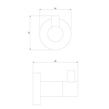 OMNIRES MP60110CR - Muurhaak MODERN PROJECT glanzend chroom