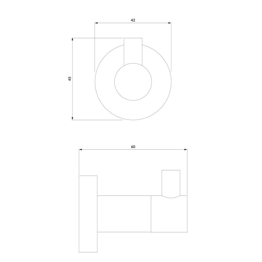 OMNIRES MP60110CR - Muurhaak MODERN PROJECT glanzend chroom