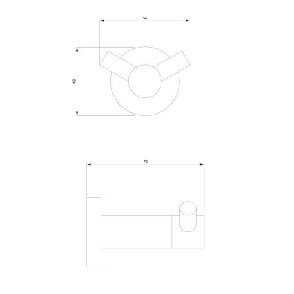 OMNIRES MP60120CR - Muurhaak MODERN PROJECT glanzend chroom