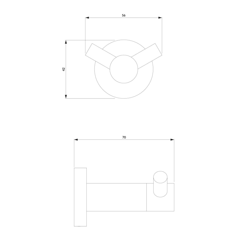 OMNIRES MP60120CR - Muurhaak MODERN PROJECT glanzend chroom