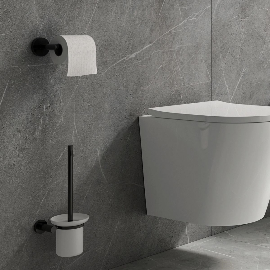 OMNIRES MP60510BL - Toiletpapierhouder MODERN PROJECT mat zwart